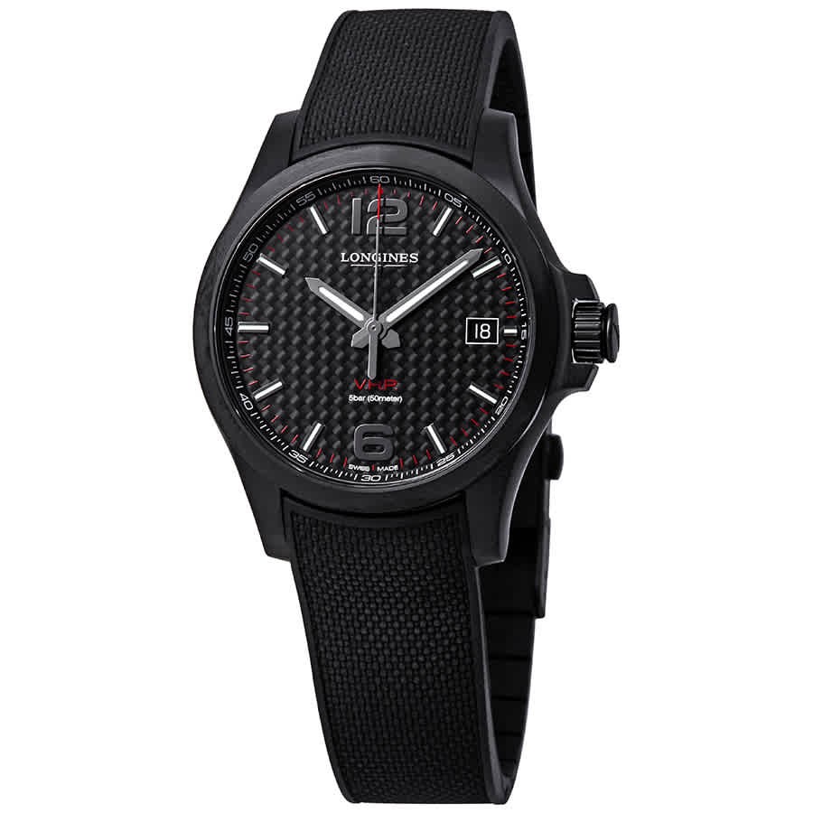 Longines Conquest V.H.P. Black Carbon Dial Men’s Watch L3.716.2.66.9