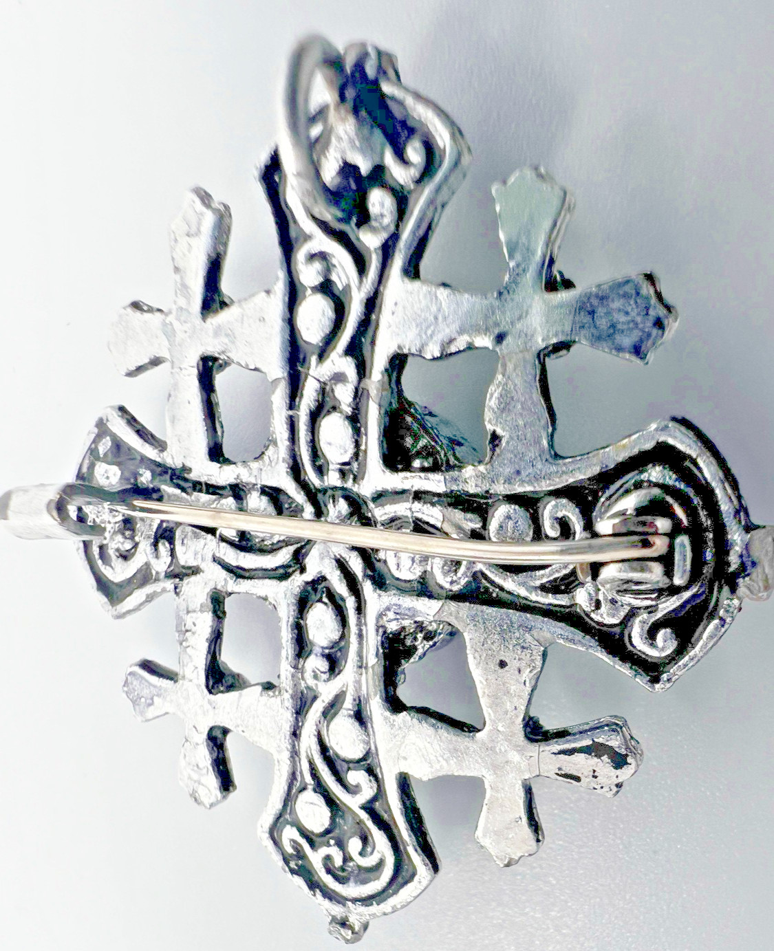 Lot Of 3 Victorian Revivial Brooches Jerusalemm Cross Mourning BroochAS-IS READ