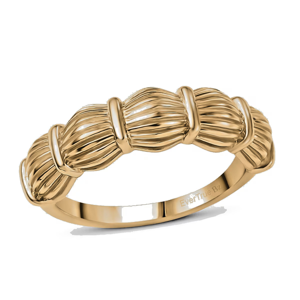 EverTrue Bronzella Collection Architect King Band Ring in 18K Yellow Gold Plate