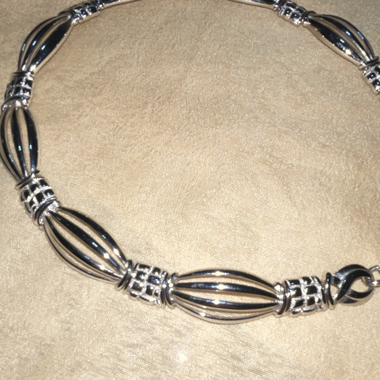 Money Silver Metal Adjustable Chain Link Bracelet with Hook Clasp Closure