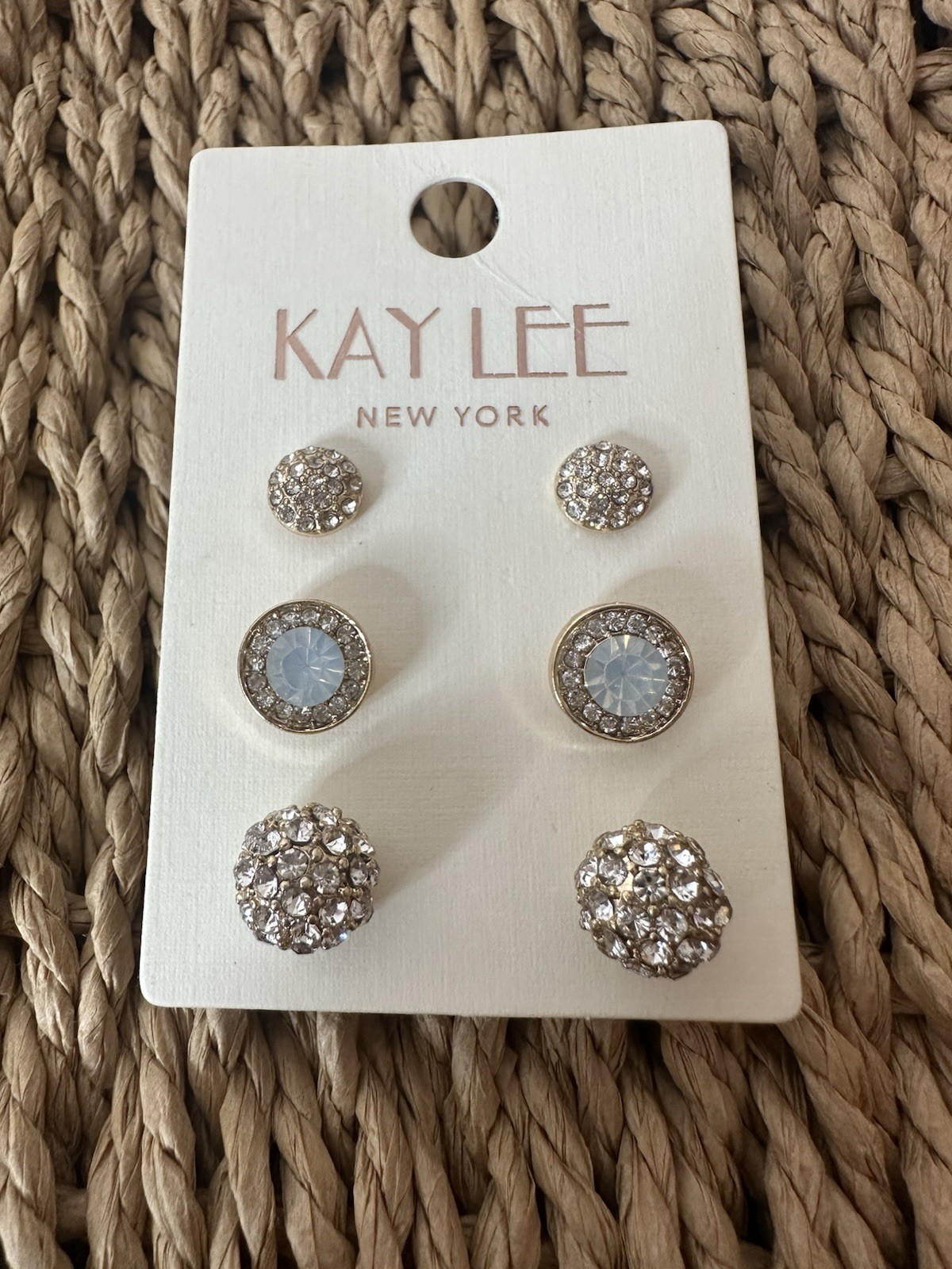 Kay Lee New York Earrings Embellished Bright Gold Ringtones Elegant Formal New