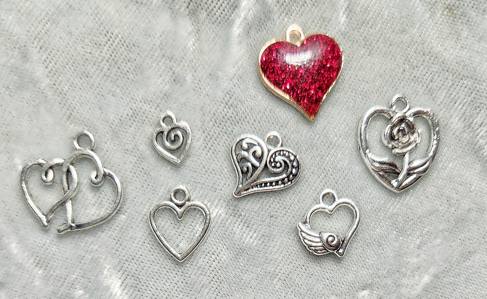 Love Heart Clip-on Charm Purse Zipper Keychain Backpack STOCKING STUFFER