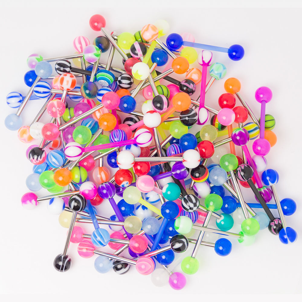 20, 50 or 100 Tongue Ring Assorted Pack