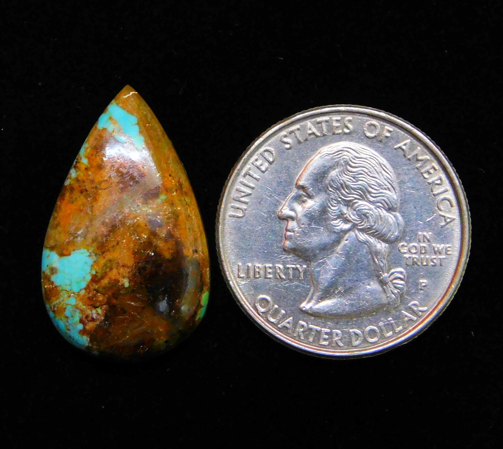 15 CT NATURAL NUMBER EIGHT TURQUOISE PEAR CABOCHON GEMSTONE 26x16x5 MM CT=365