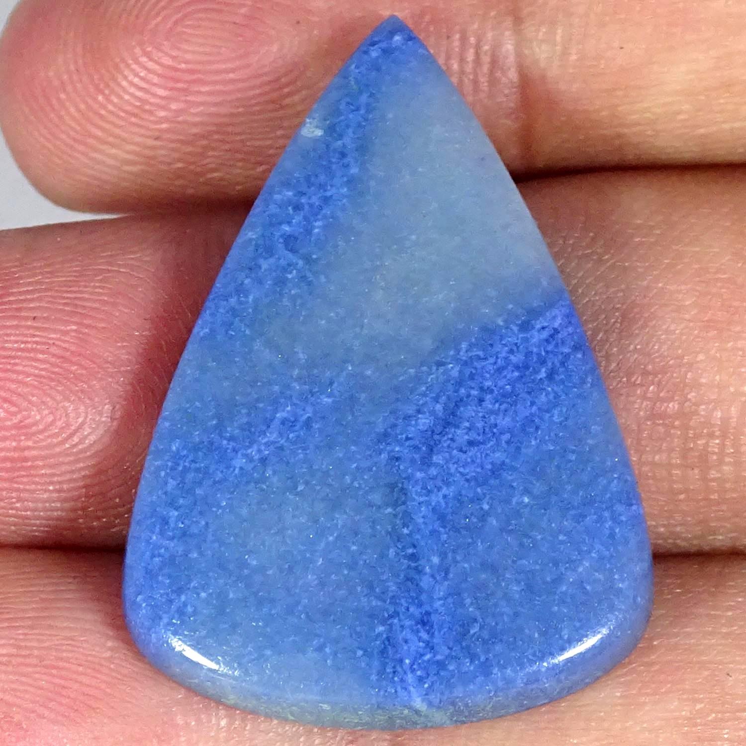 30.80Cts 100% Natural Blue Quartz Pear Cabochon Gemstone 24X35X5MM