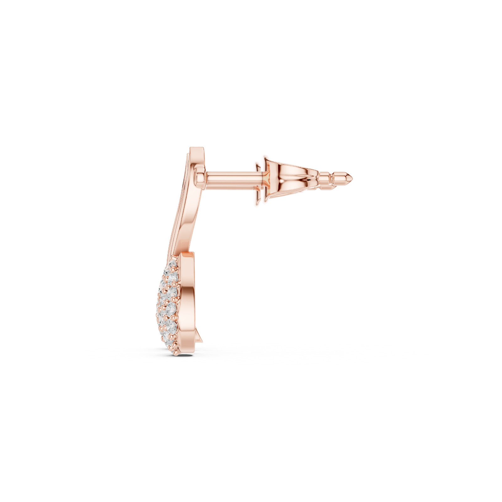Natural Certified VVS1 D Diamond Feminine Dangle Drop Earrings 14k Gold Over