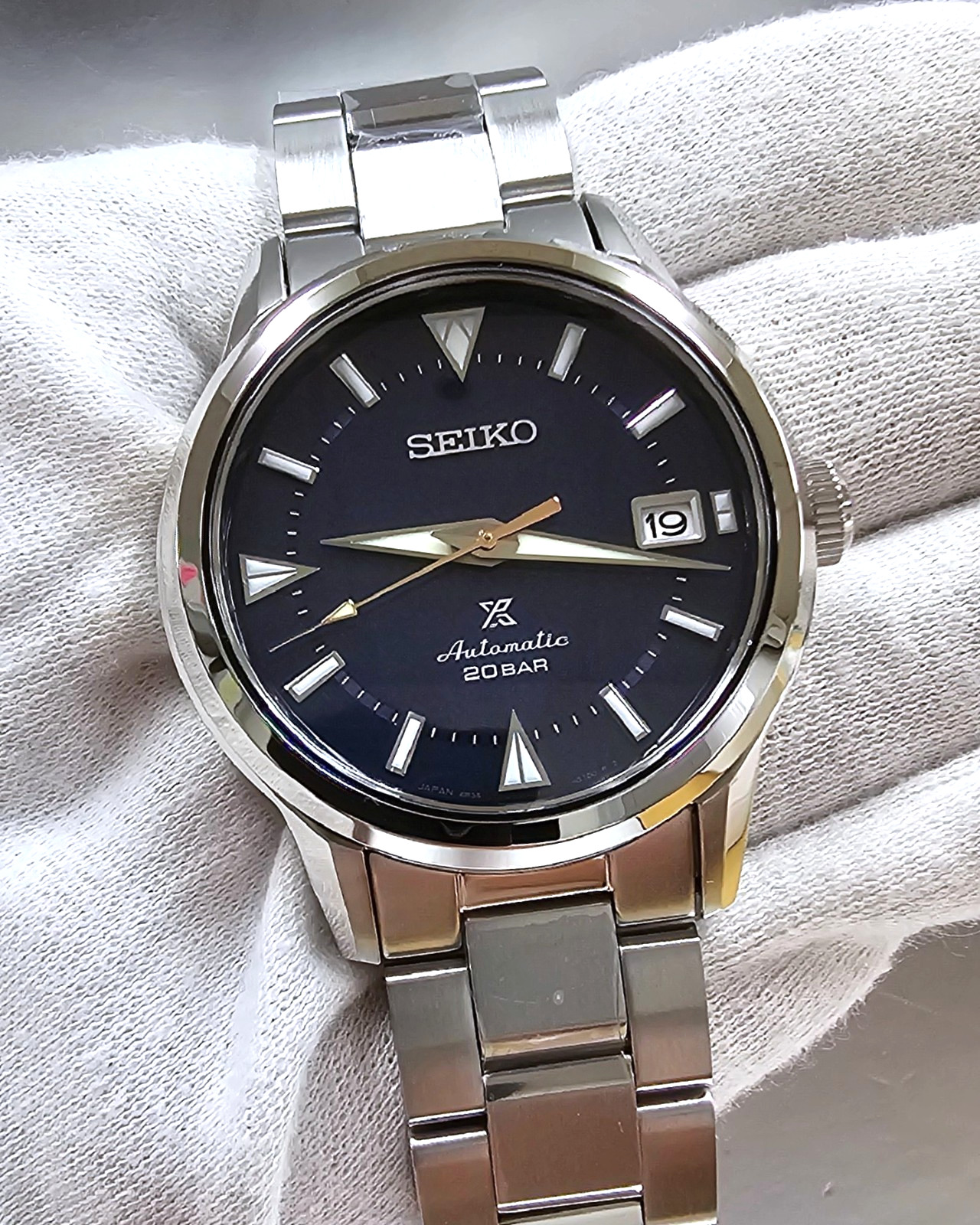 SEIKO Prospex Alpinist Automatic 38 MM Blue Dial SS Men’s Watch SPB249