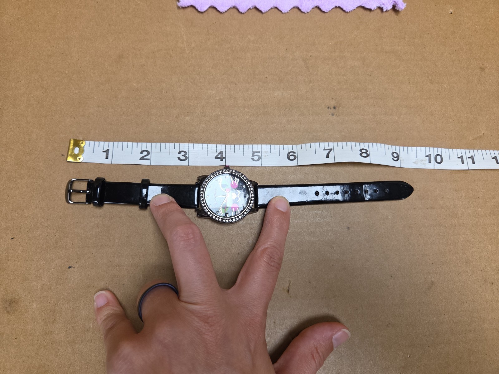 Betsey Johnson Watch Women’s Sparkle Black Cat Face Battery Works *SEE PICS