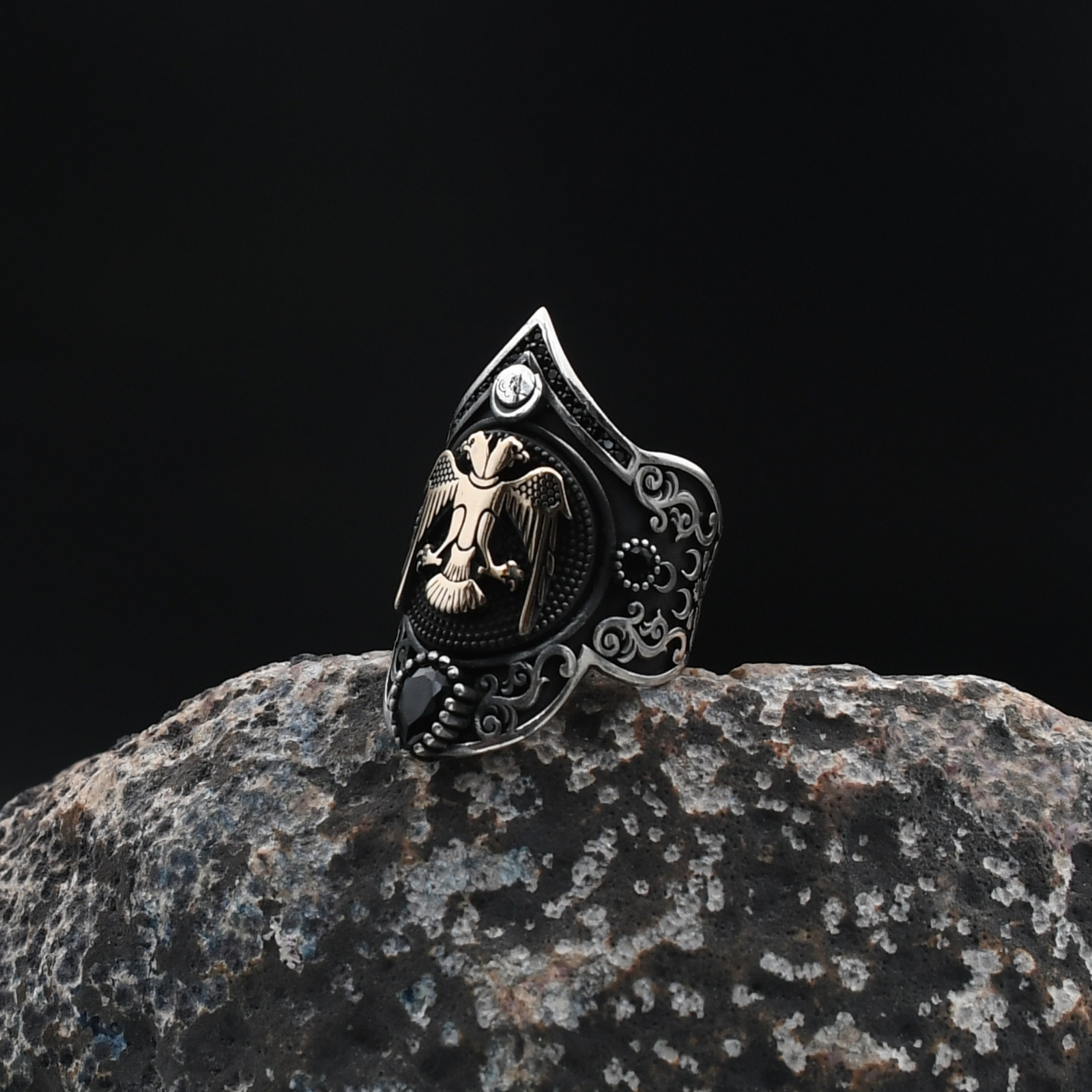 Adjustable Archer Thumb Seljuks Eagle Handmade Men’s 925 Sterling Silver Ring