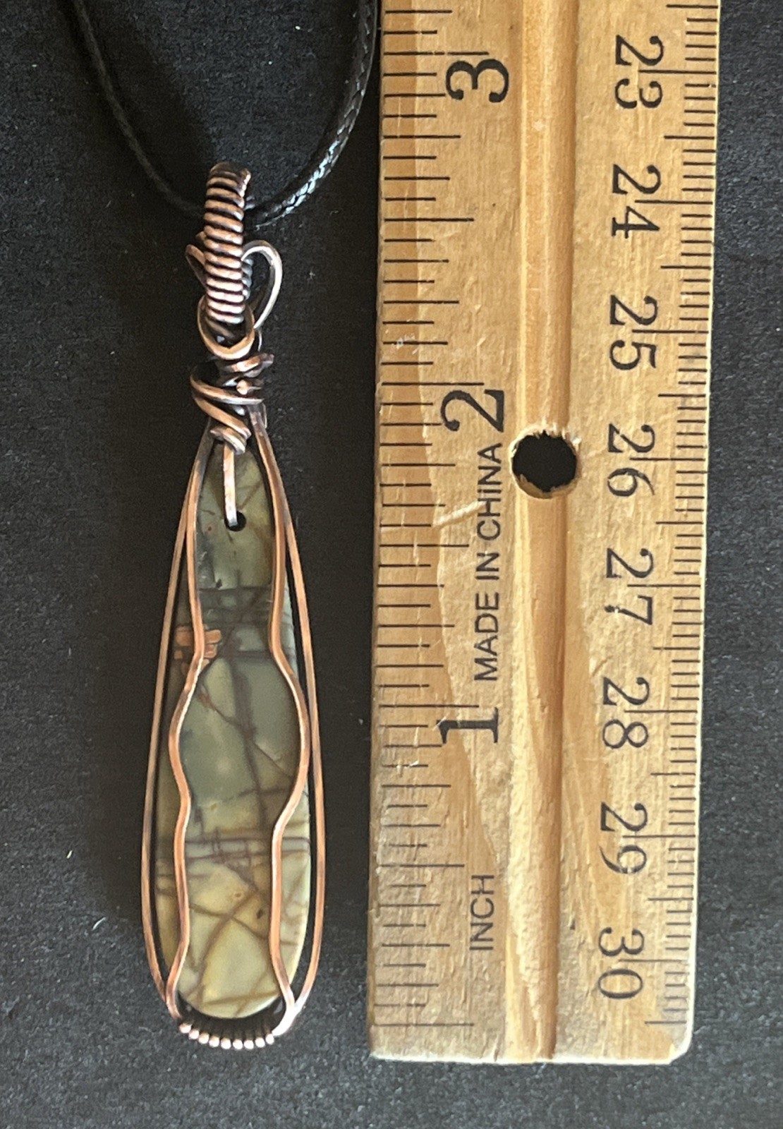 Picasso Jasper ~ Handmade copper wire wrapped pendant 2Q