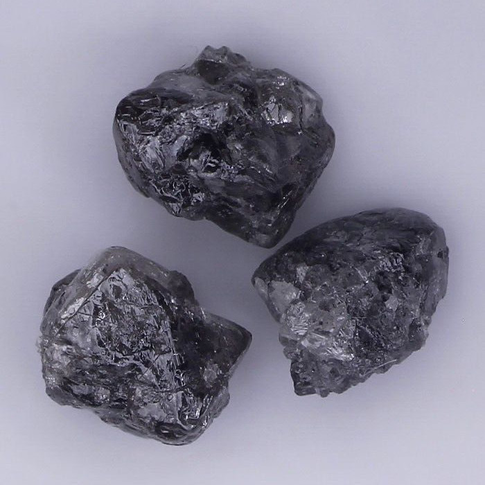 100% Natural Loose Rough Diamond Black Color Real Crystal 3.00-4.00 mm 1.00 Ct