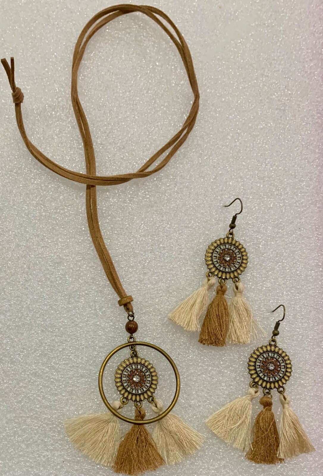 30” Corded Boho Chic Necklace and Earring Set