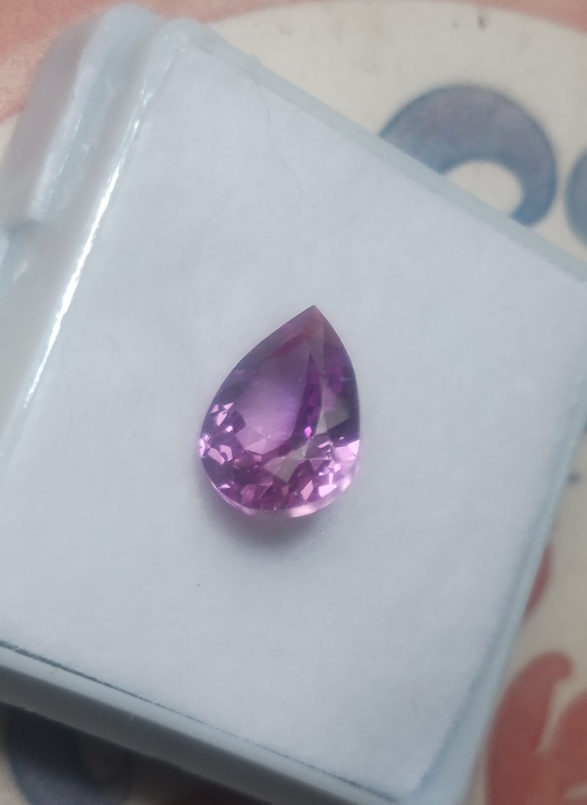 2.35 Ct Boysenberry Sapphire Pear Cut AGSL Certified Loose 9.3×6.3×5.1mm