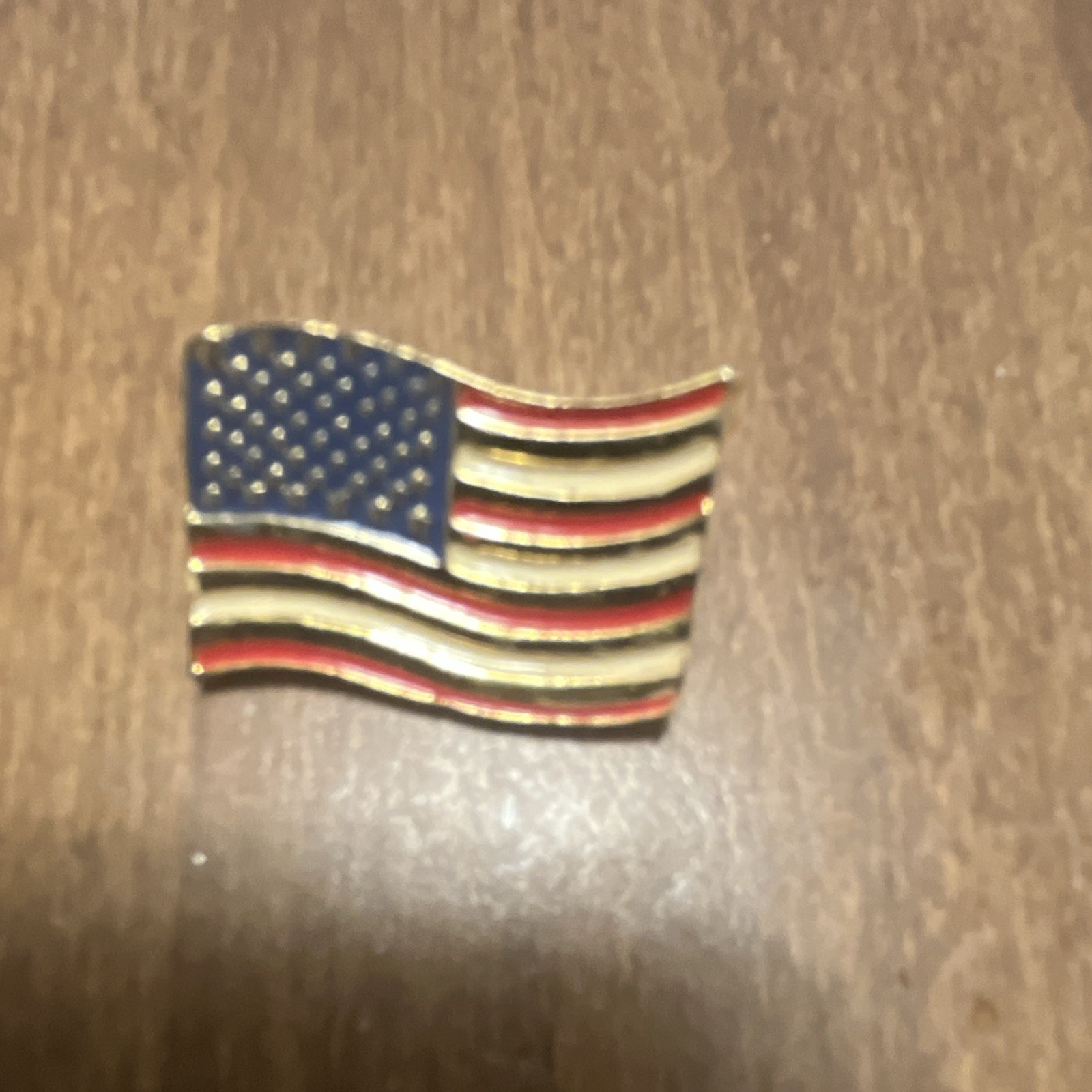 Mixed Lot 4 USA Flag Enamel Fashion Pins & Pendant Charm Set, Multicolor