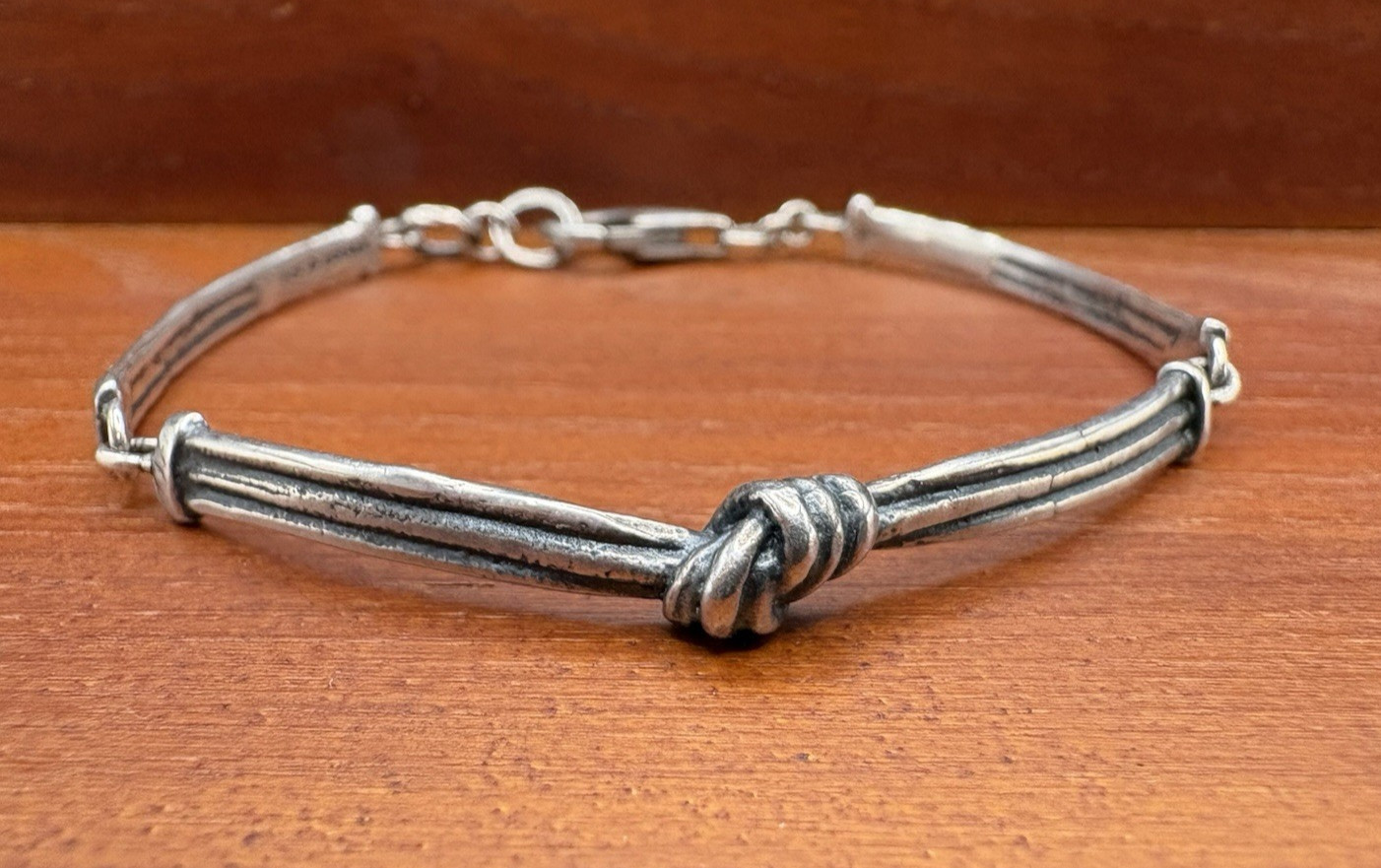 Silpada Oxidized 925 Sterling Silver Love Knot Link Bracelet B2826 Israel