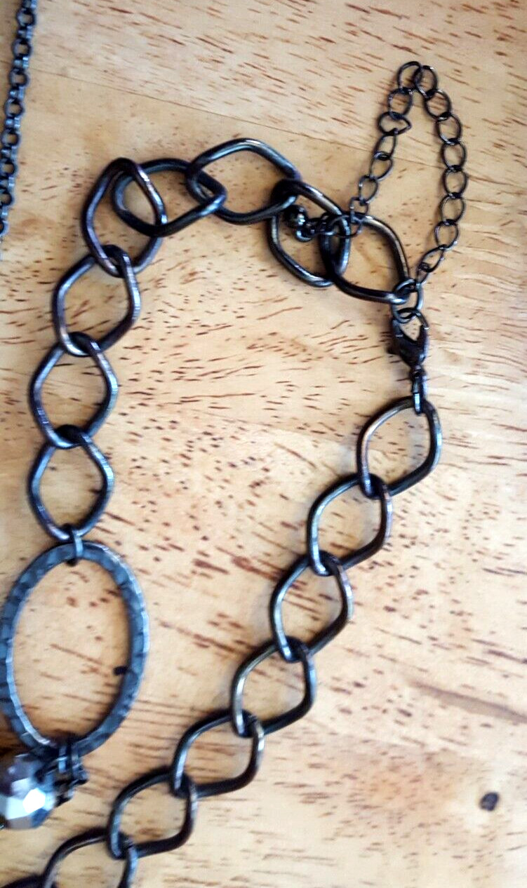 Multi black chain beaded Necklace