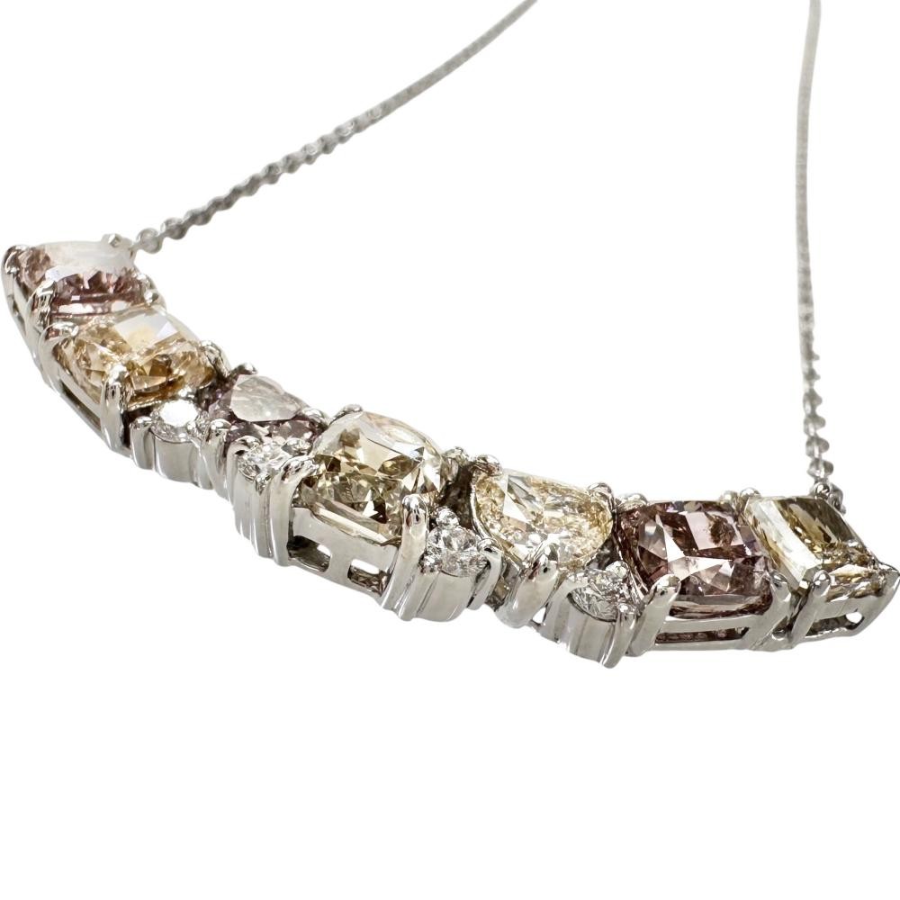 Color diamond 2.65ct diamond 0.09ct Necklace Pt900Platinum/Pt850Platinum 4.9…