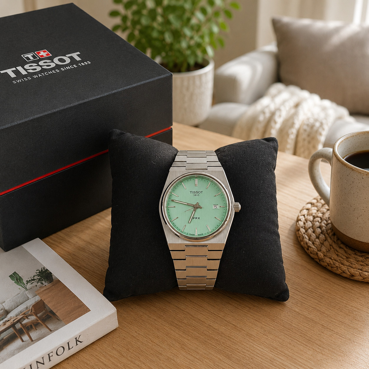 Tissot PRX 40mm Swiss Quartz Watch T137.410.11.091.01 Stainless Steel Green Dial