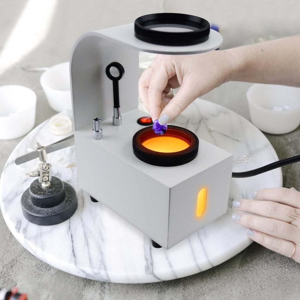 Portable Jewelry Tabletop Polariscope Desktop Magnifier Gem Identification Tools