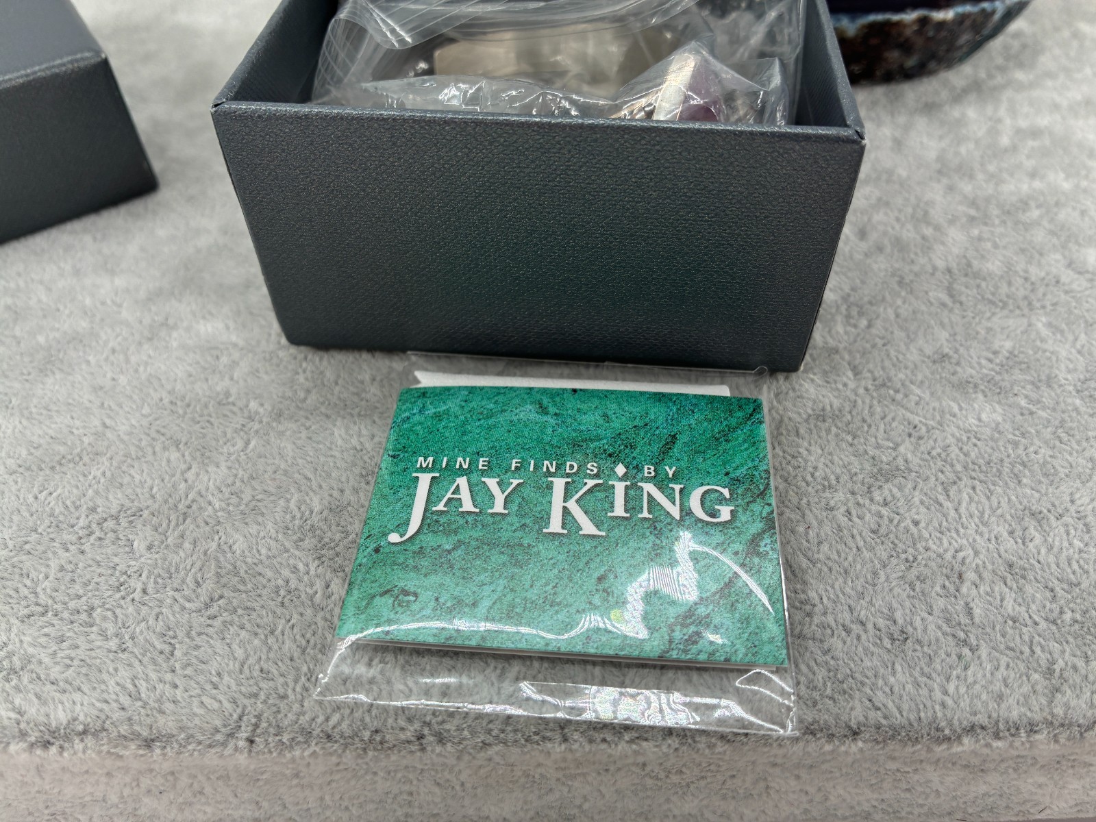 Jay King DTR Lavender Kunzite Hammered Sterling Silver Cuff Bracelet HSN Box 6in