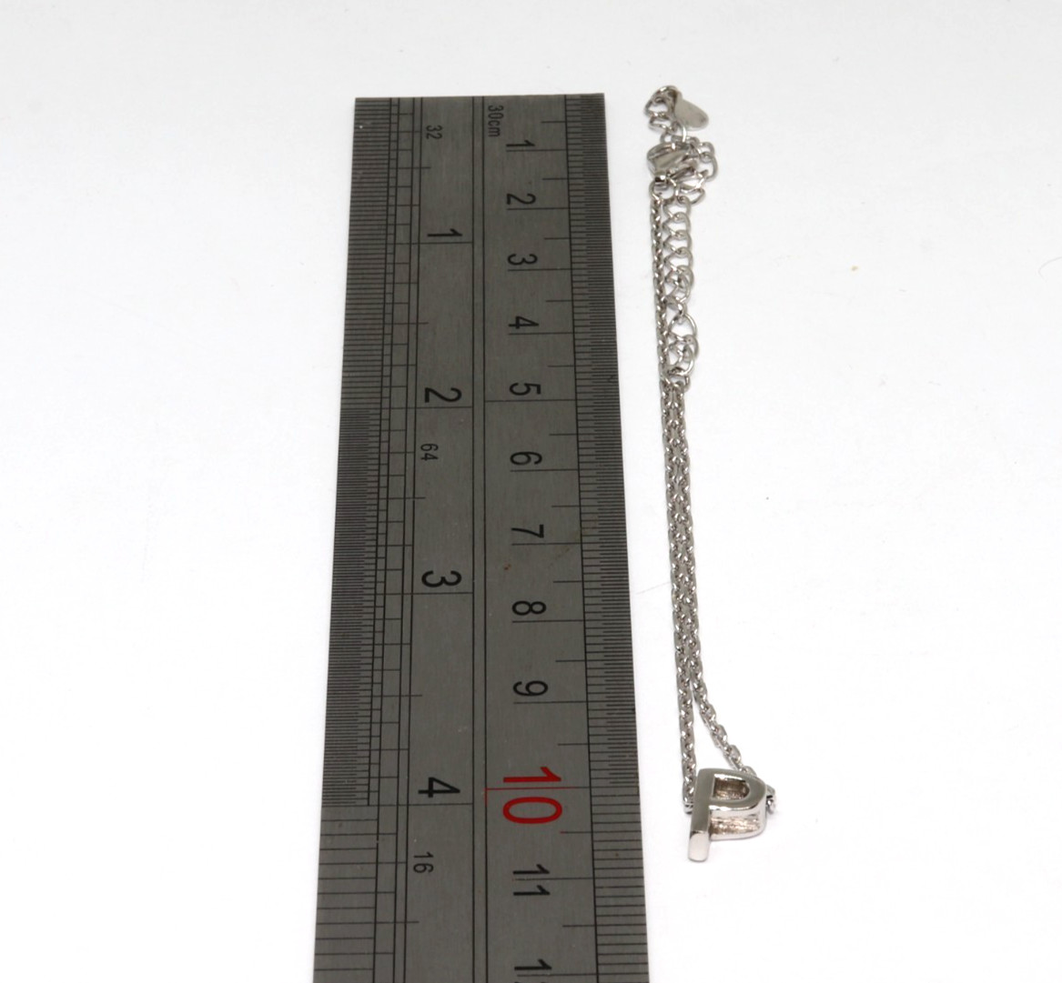 925 Sterling Silver ChainsPro Jewellery Pendant With Letter P Anklet Ankle Chain