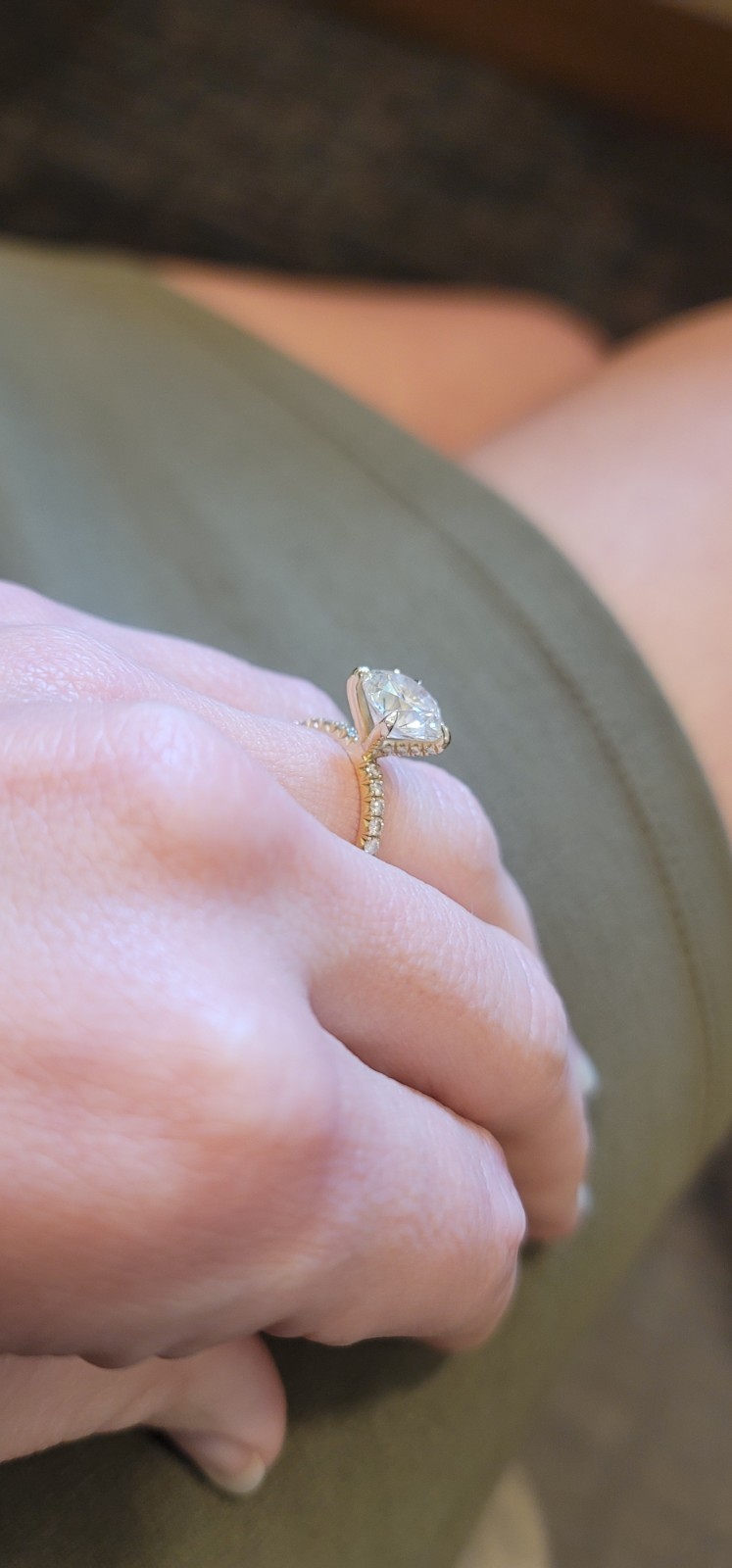 Custom 3 Ct Lab Grown Diamond Engagement Ring 14K Yellow Gold Size 7