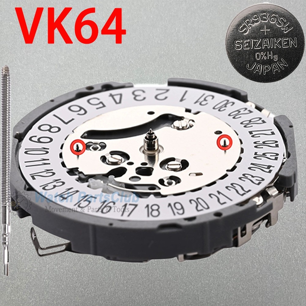 Japan VK63 VK64 VK67 VK68 Quartz Movement Aftermarket Watch Replacement Parts