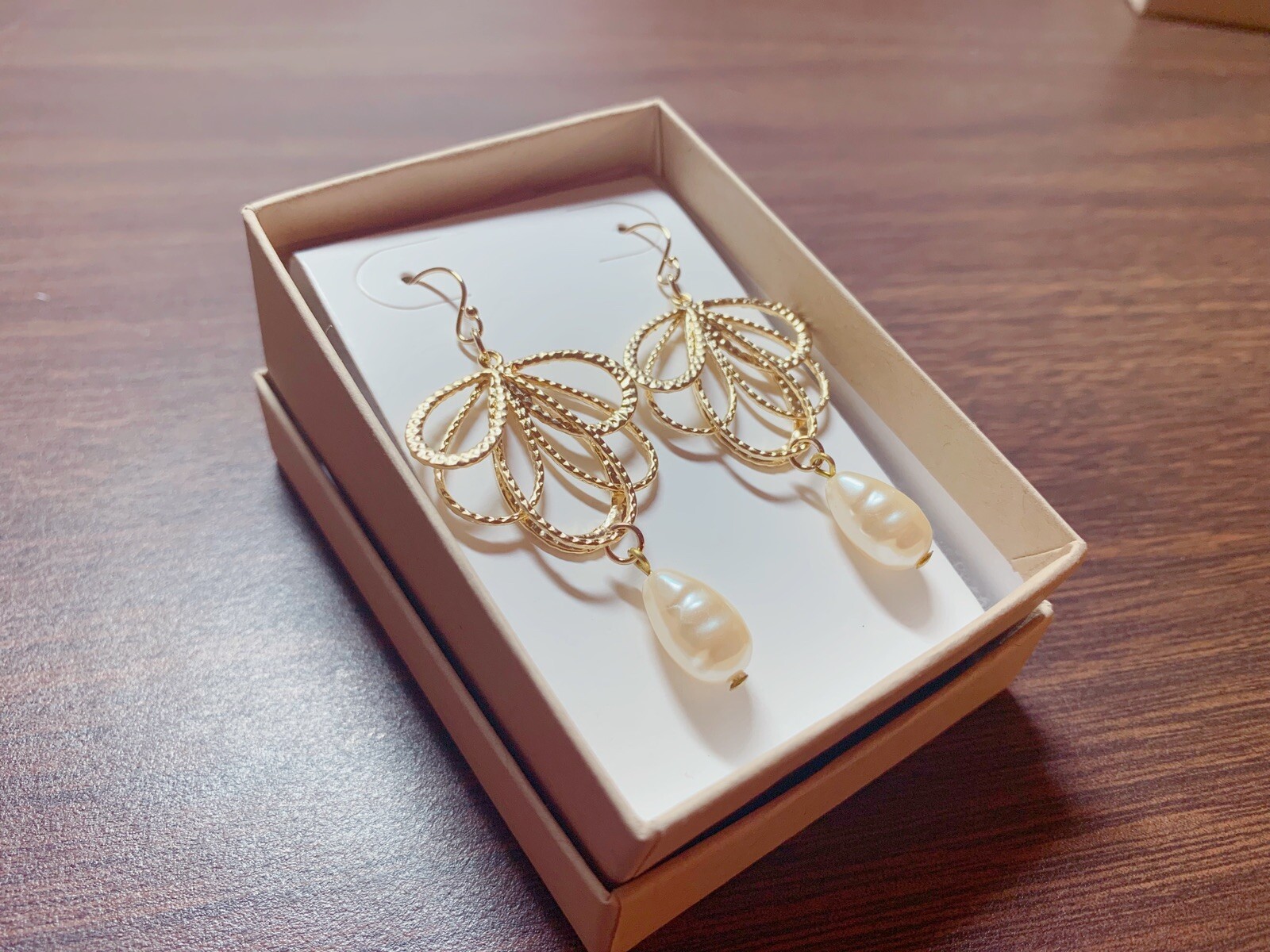 Handmade Multi Choose Korean Style Earrings With Glass Or Pearl (14KT Gold Hook)