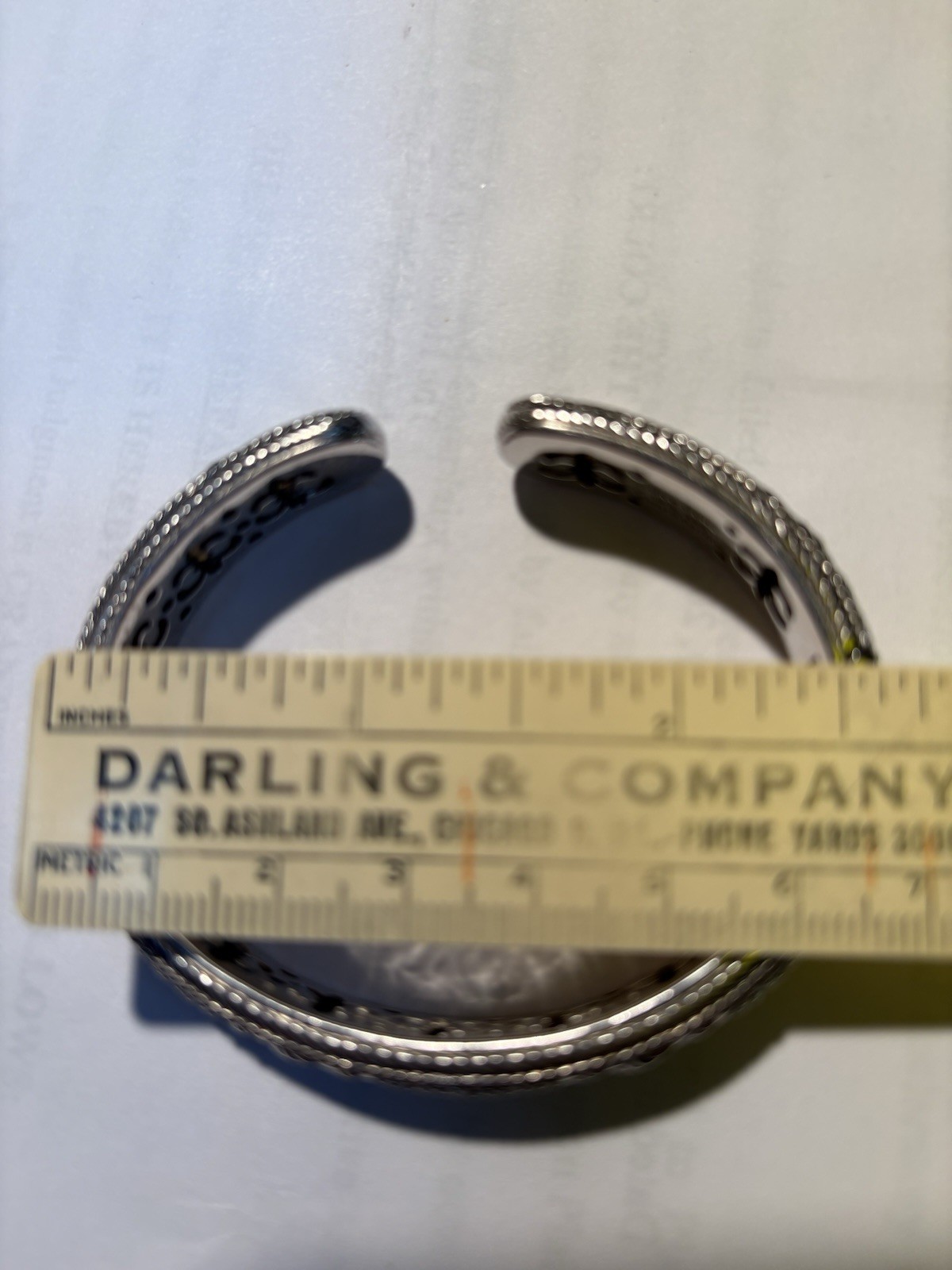 Judith Ripka Sterling Silver CZ Diamonique Hinged Cuff Bracelet