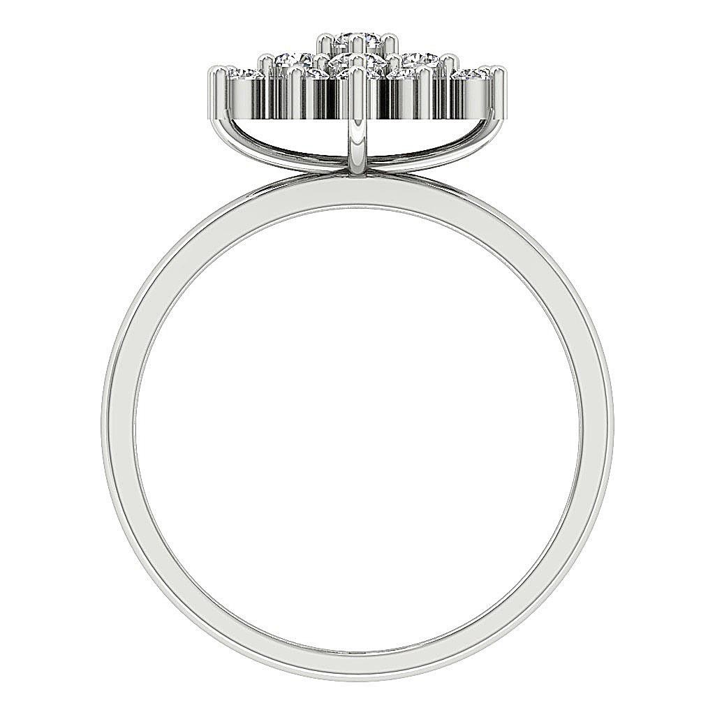 Right Hand Engagement Ring I1 G 0.85 Ct Round Diamond 14K White Yellow Rose Gold