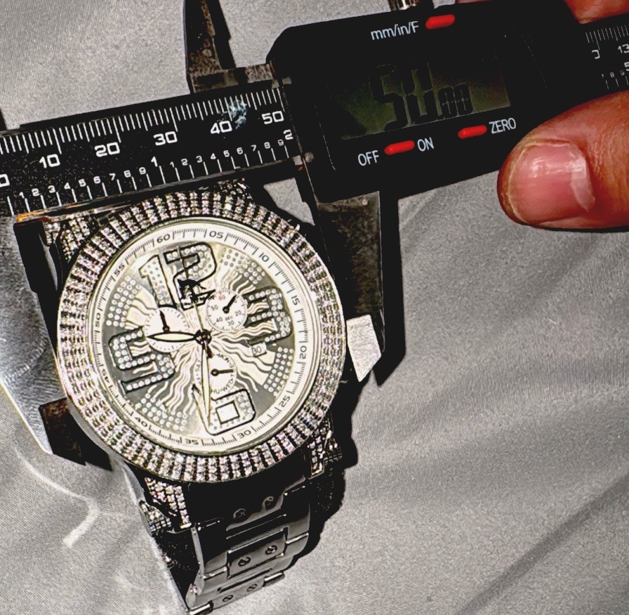 Mens Techno Master Diamond Watch 3 Rows Oversized 50mm Joe Rodeo Jojo Don Benny