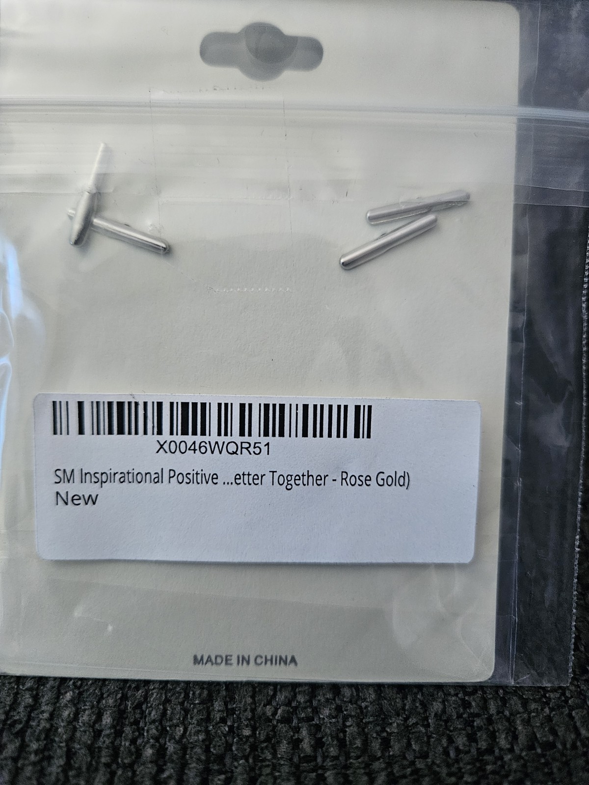 New Fresh And Company” Stronger Together” Brass Bracelet Rose Gold. A5