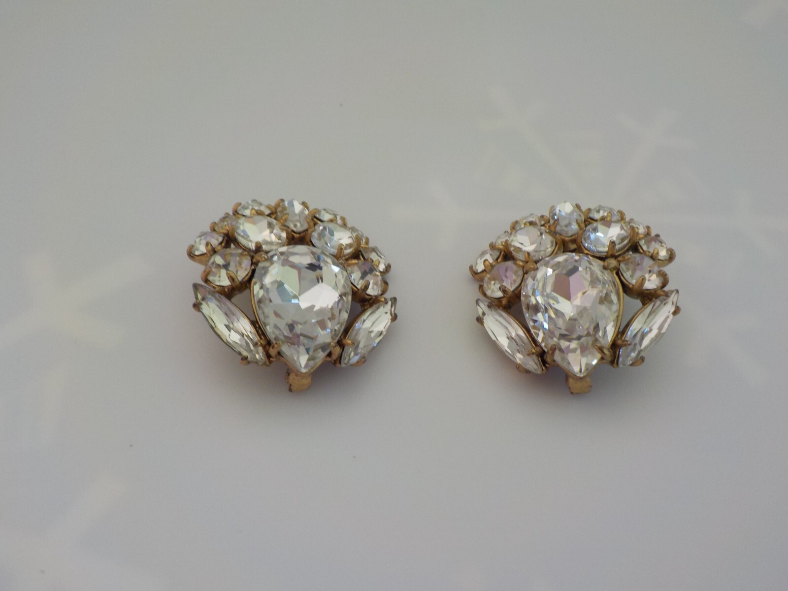 CABI 2 Clear Glass Rhinestone Cluster Removable Chams Only (No Bracelet)
