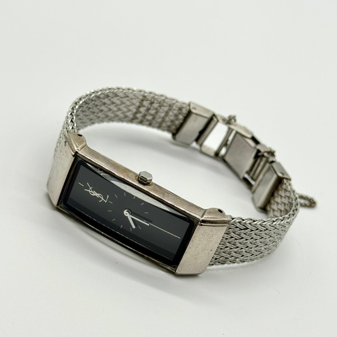 Yves Saint Laurent Watch Black Dial 2 Hands 5421 H05569 Working