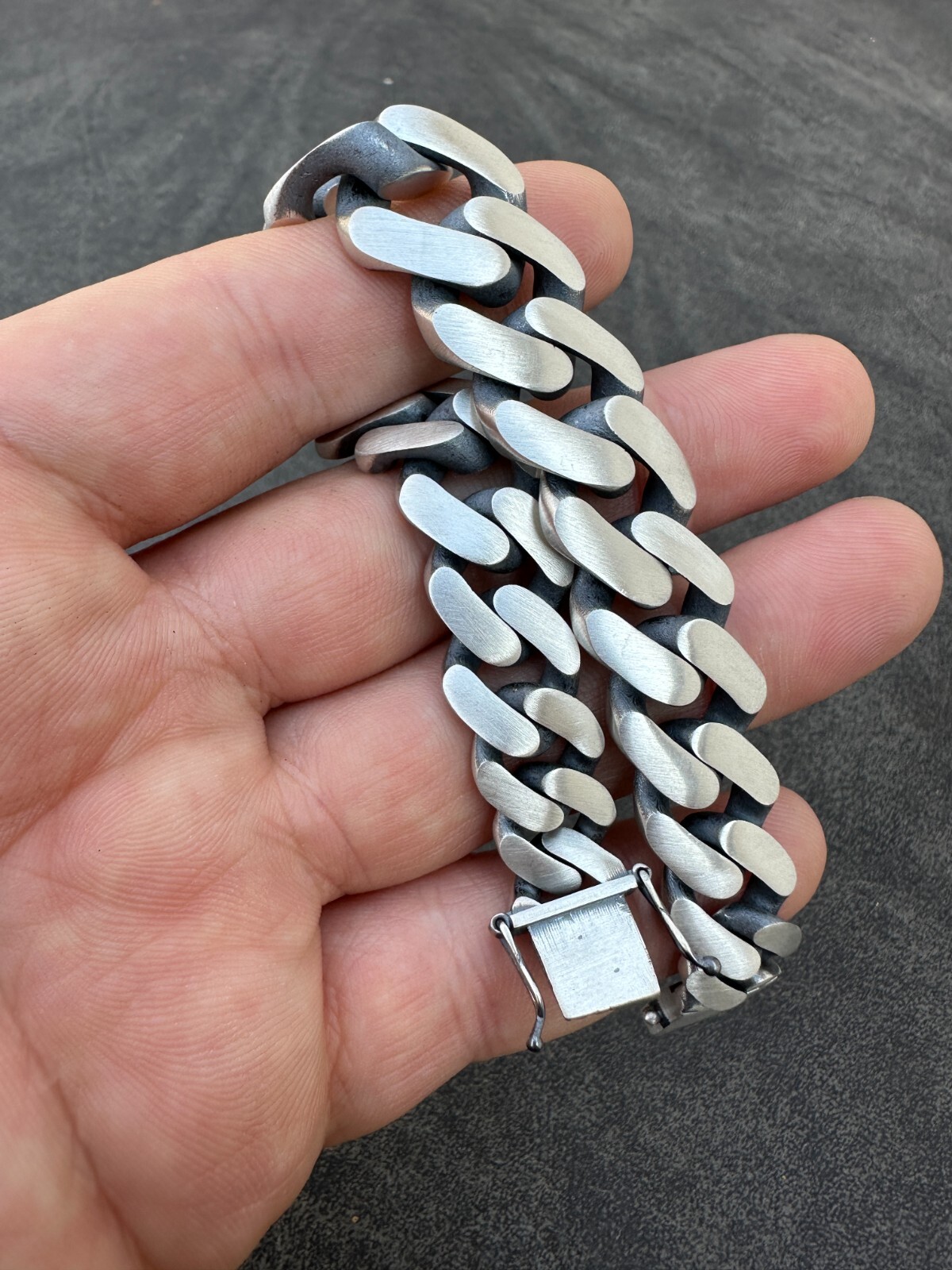Graduated Miami Cuban Link Bracelet Solid 925 Sterling Silver Box Clasp 12-20mm
