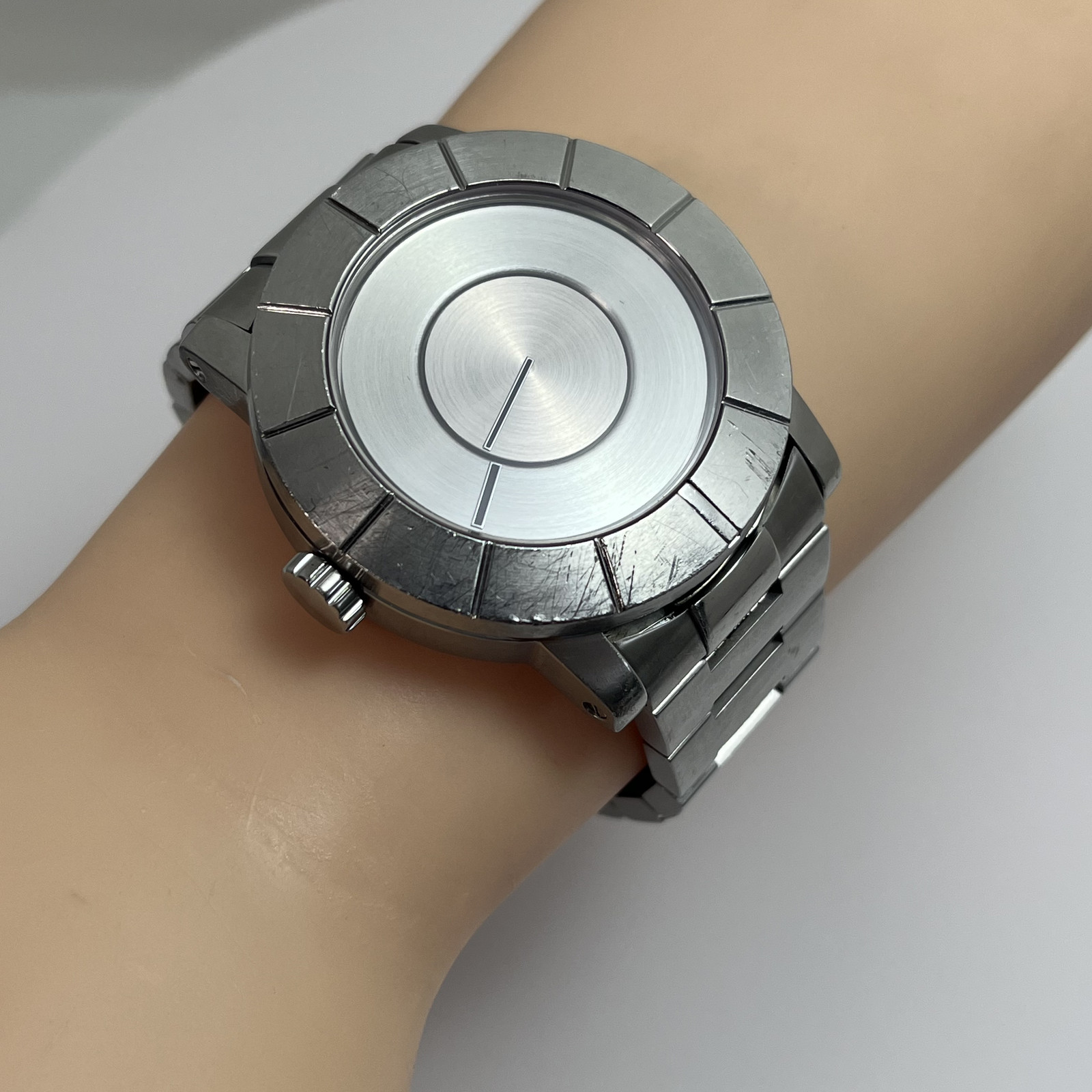 Rare Seiko ISSEY MIYAKE TO Automatic Watch Tokujin Yoshioka Silver SS Japan#B879