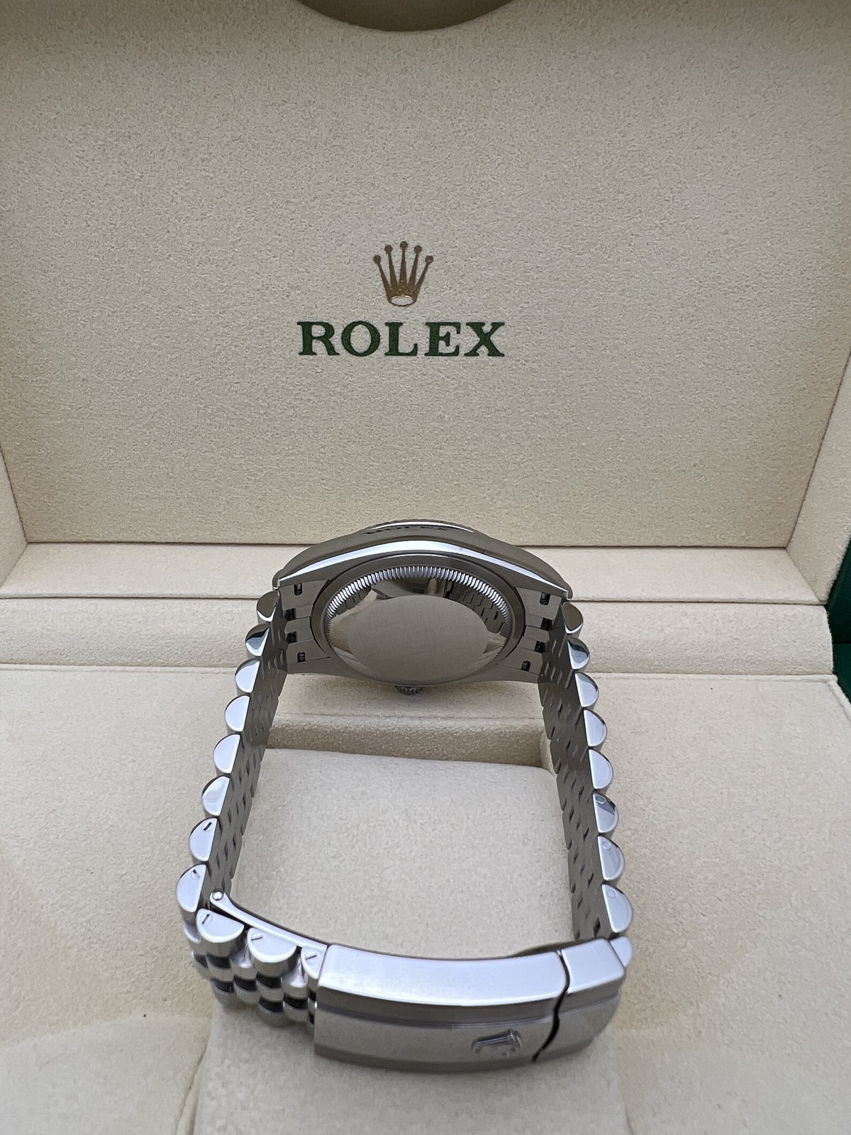 Rolex Datejust 36mm 126234 Silver Dial 18K Fluted Jubilee Steel Watch Box Papers