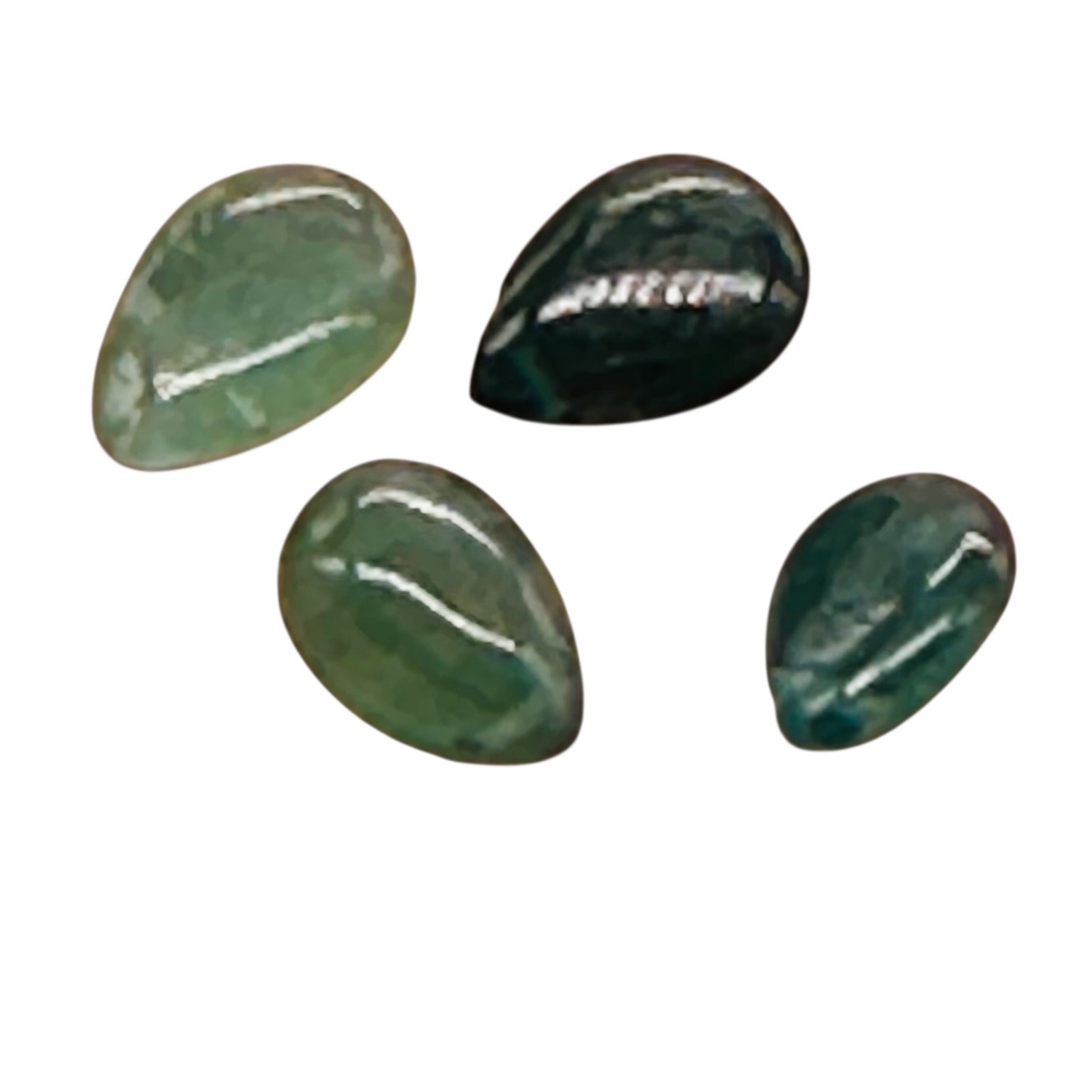 Grandidierite AAA Briolette Beads | 9x6x4 to 7x6x3mm | Aqua, Blue | 4 Beads |