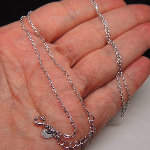 Sterling Silver Rolo Chain 20 inch 1mm Width Womens Mens Ginger Lyne Collection