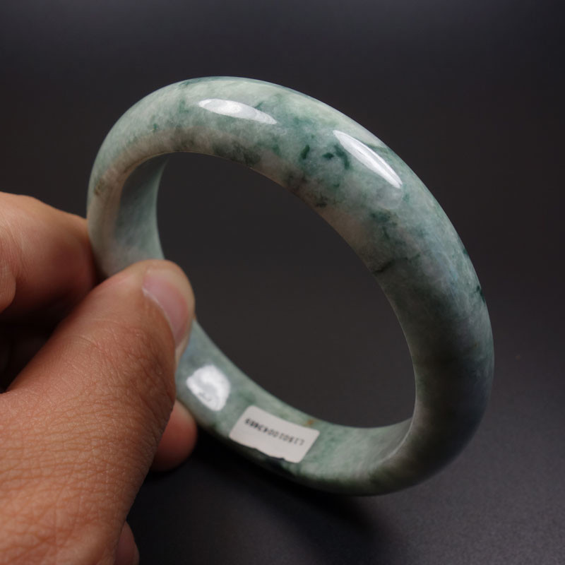 61mm Certified Grade A 100% Natural Green Jadeite Jade Bracelet Bangle Z06991