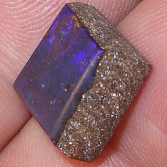 10.85ct Australian Boulder Seam Opal 13.3mm x 13.1mm x 5.7mm