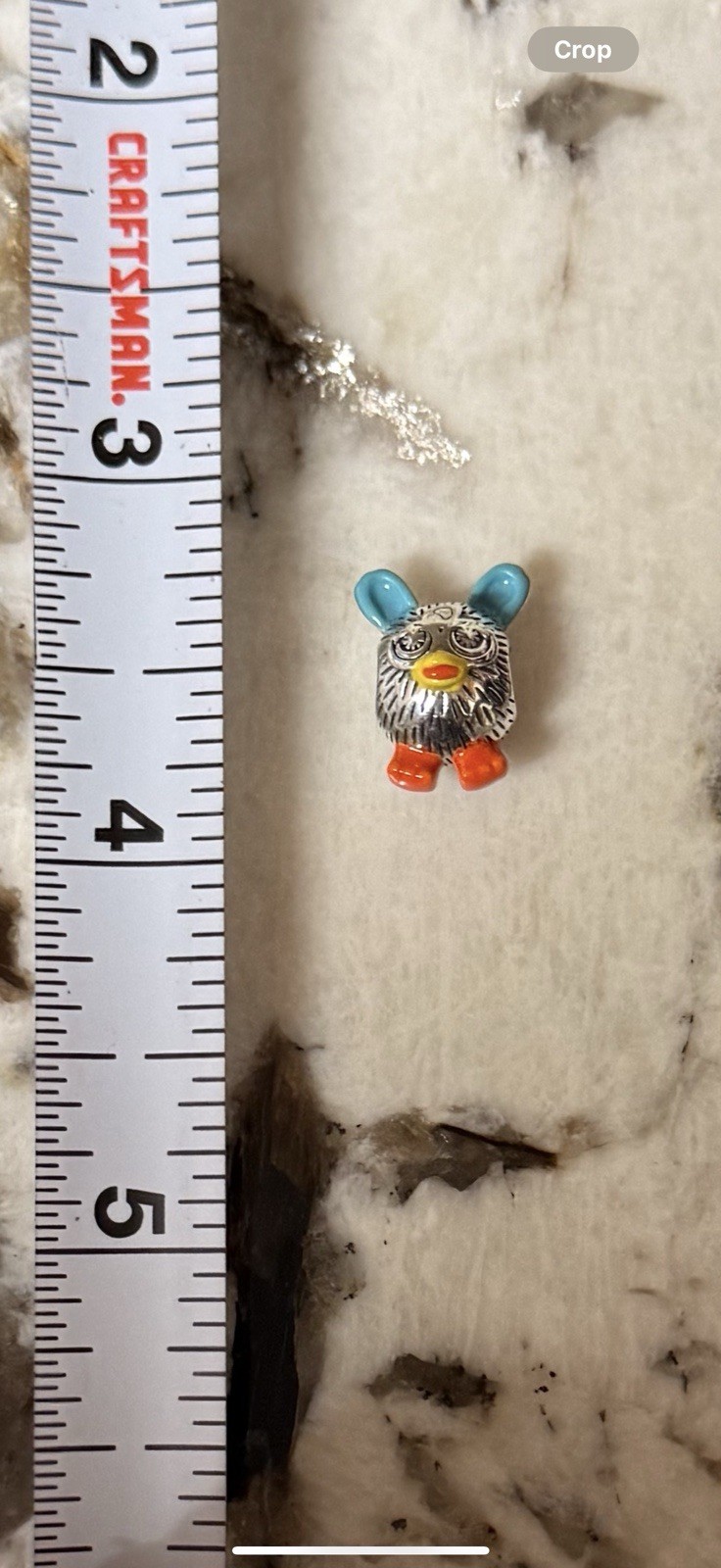 V291 S925 STERLING SILVER FURBY BEAD CHARM