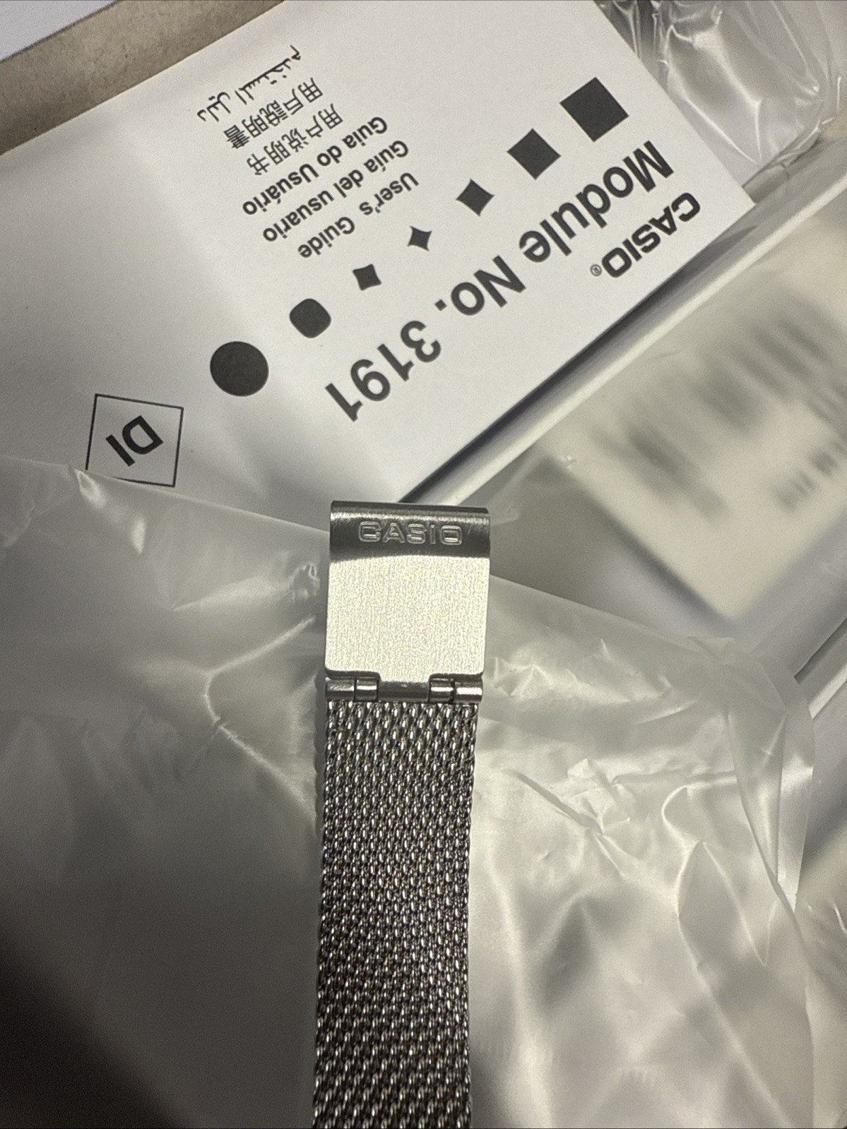 Womens Watch CASIO LA670WEM-7D Stainless Steel Mesh Gray