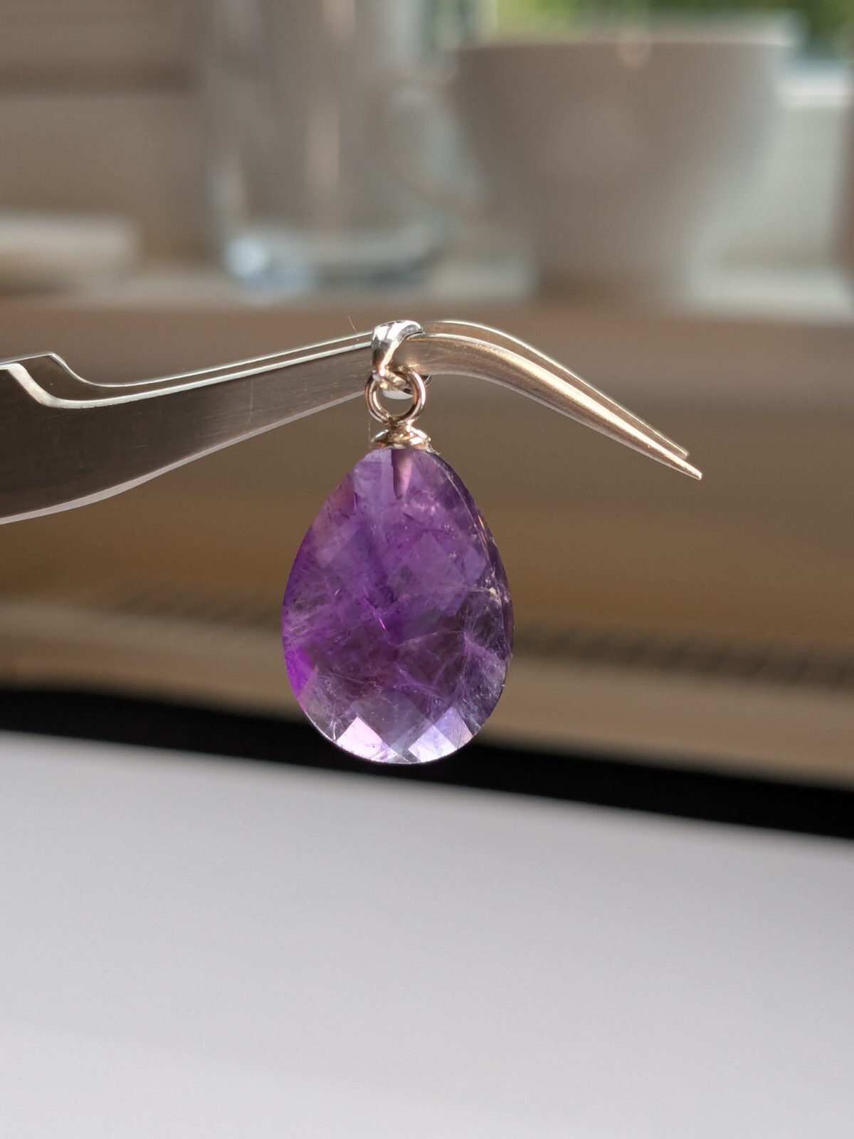 Beautiful Amethyst Silver Pendant Only Gemstone Dunyagems Gift 557