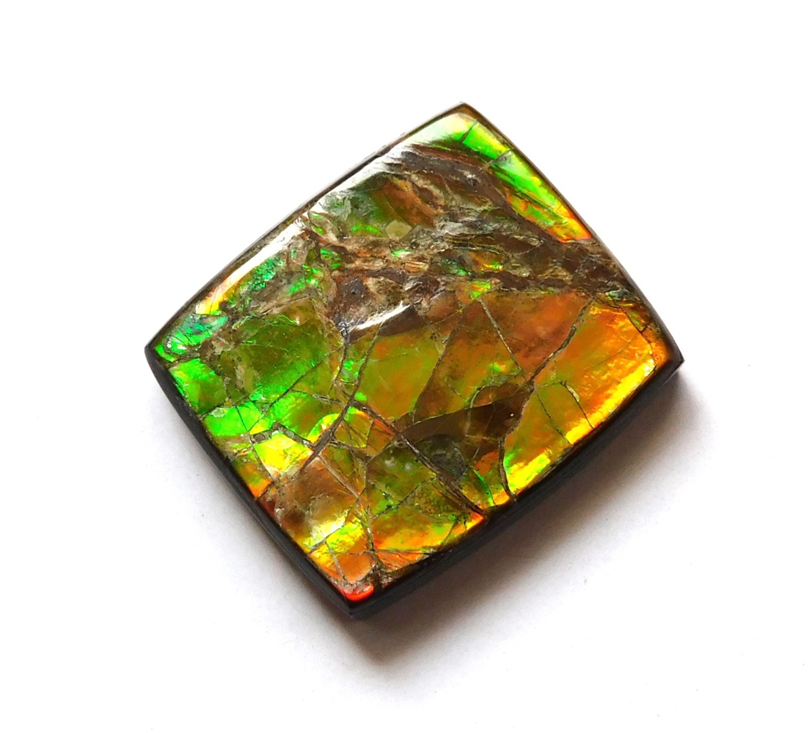 16.00 Ct Natural Canadian Ammolite Cabochon Loose Gemstone 18.9X16.5X4.2 MM MH26