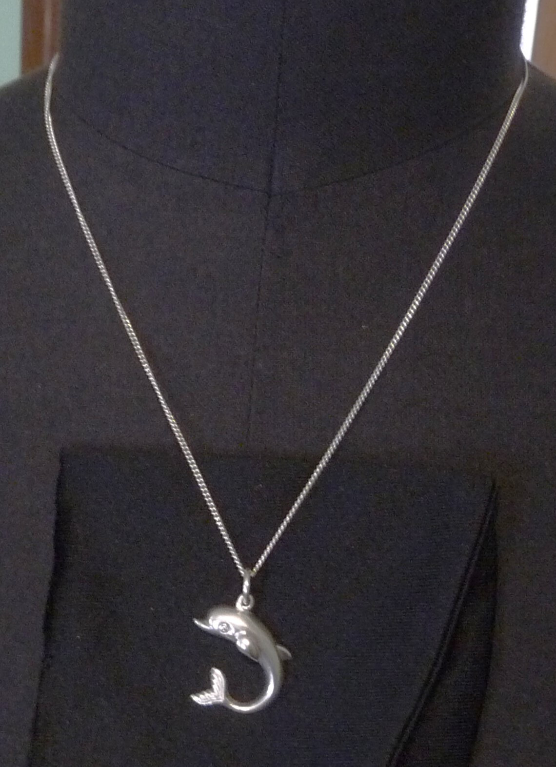 Sterling Silver Necklace with Pendant – Dolphin – 925 Silver Hallmarked