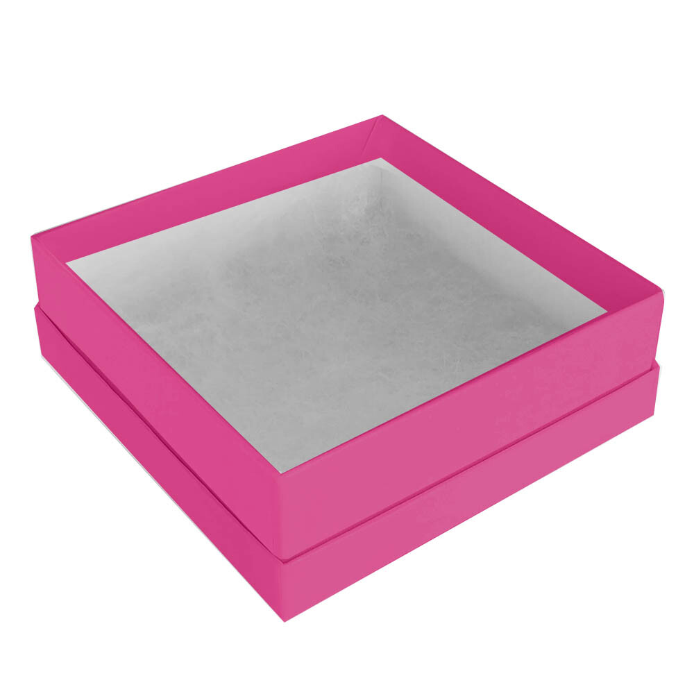 100 Add Your Logo Custom Printed Pink Cotton Filled Gift Boxes ~ 5 Sizes