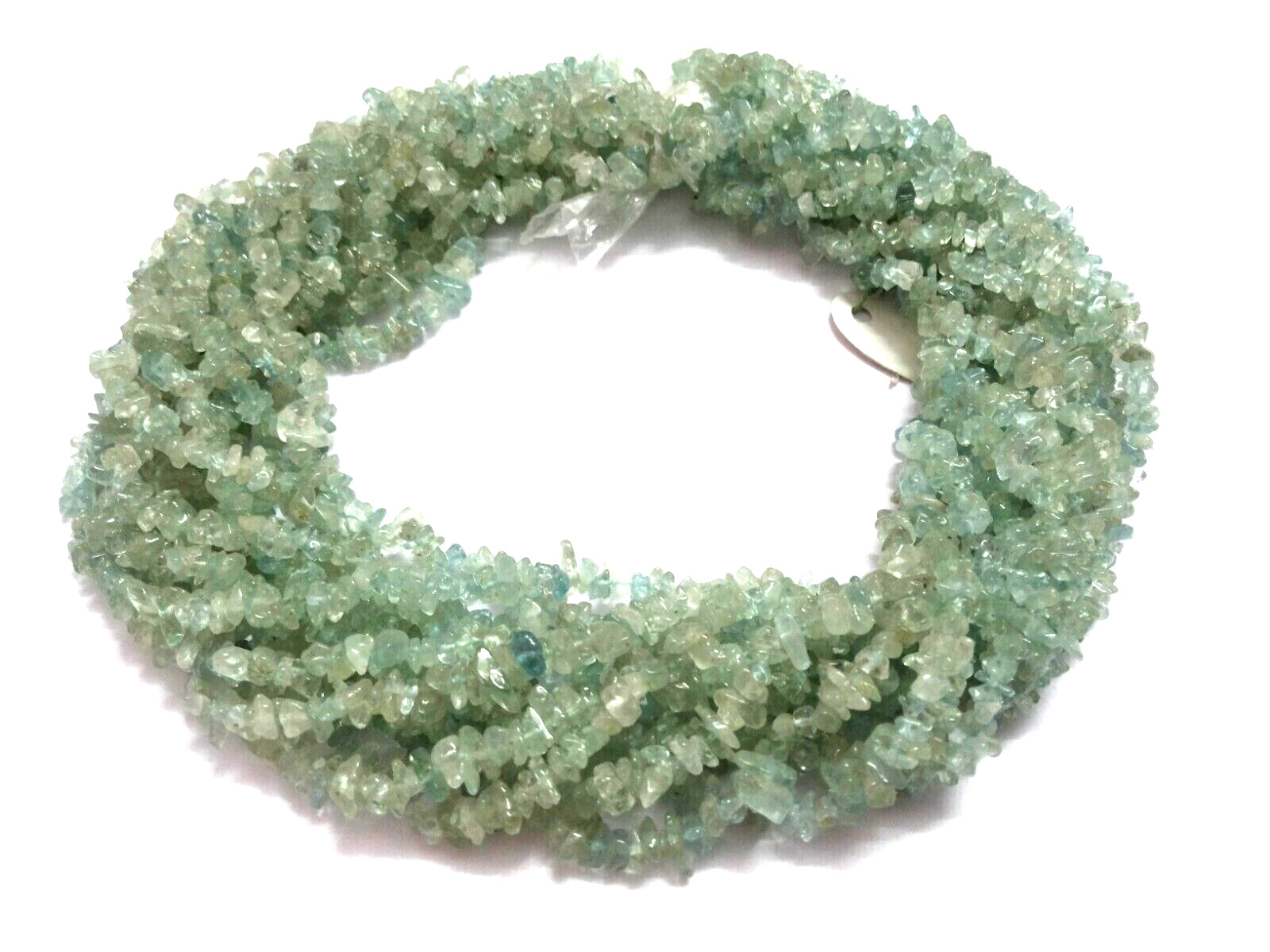 Aquamarine Uncut Chips Smooth 4-6mm Gemstone Beads 34″inch 1 Necklace