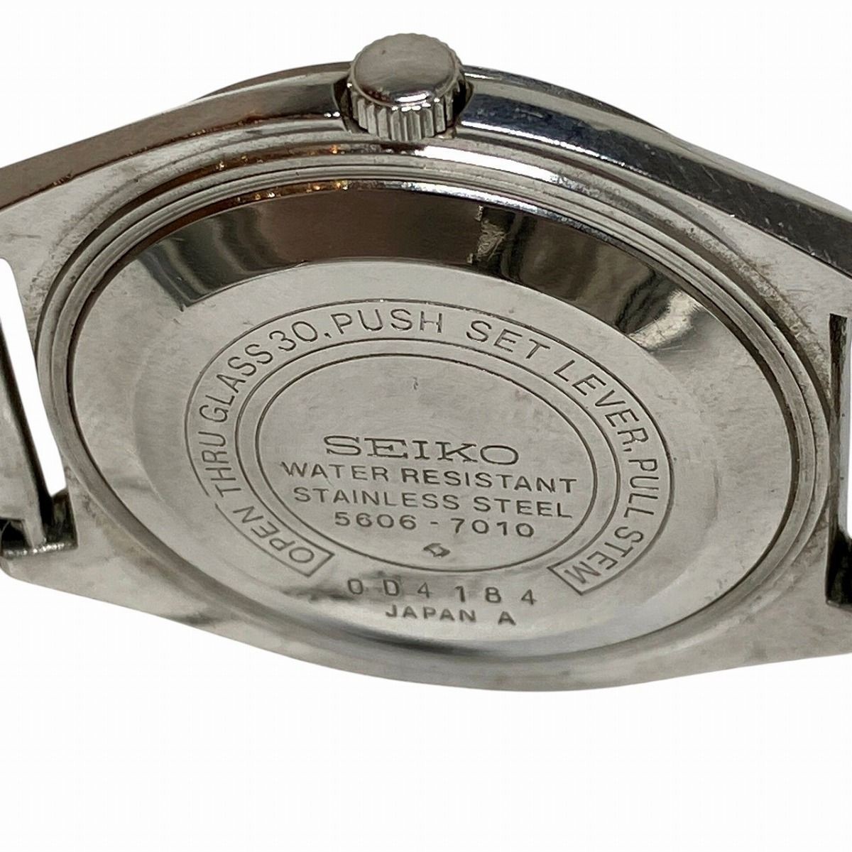 SEIKO Lordmatic Watch Approx 66.4g SS Automatic Silver Dial 5606-7010