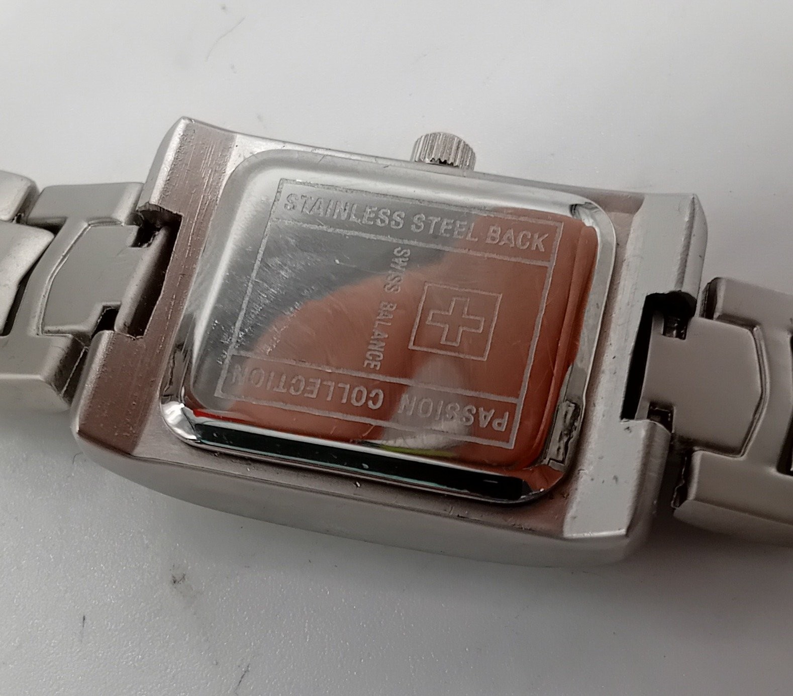 SWISS BALANCE Women’s Wristwatch Stainless Steel Bracelet Rectangle Dial Pre-Lov
